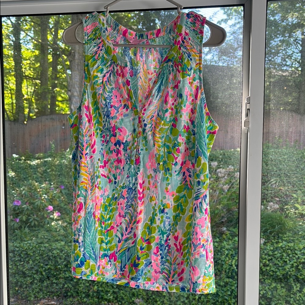 Lilly Pulitzer Colorful Floral Blouse